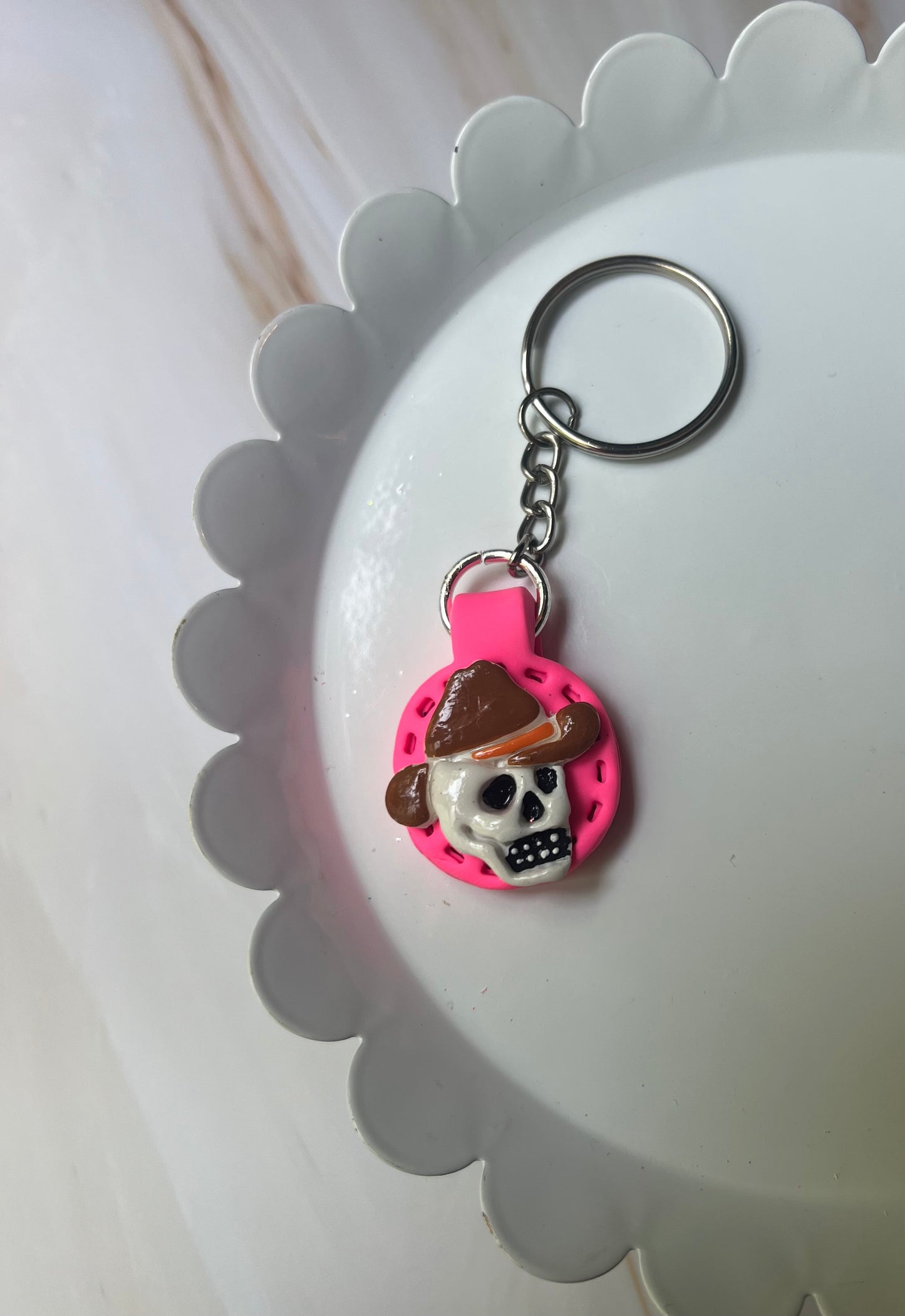 Cowboy Skelly Keychain