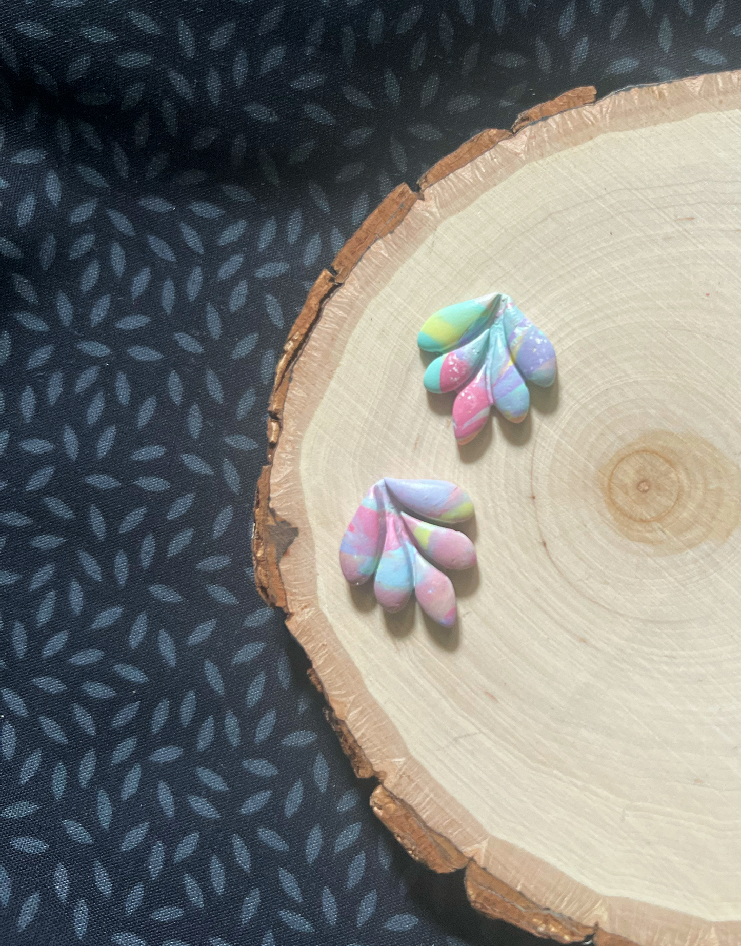 Rainbow Marble Stud 1