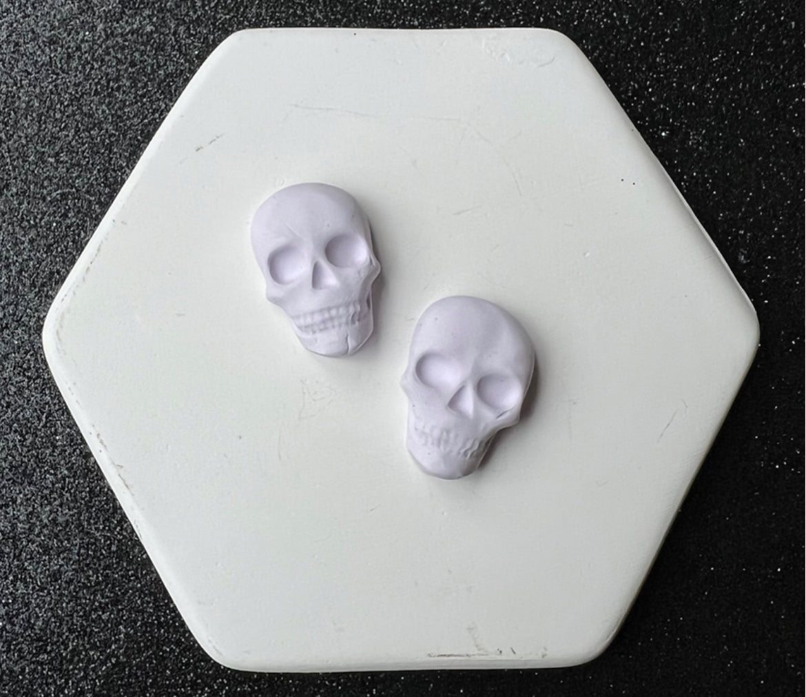 Lavender Skull Studs