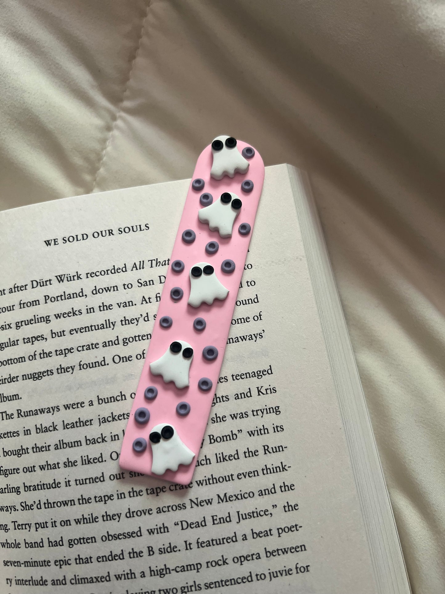 Pink Ghost Bookmark