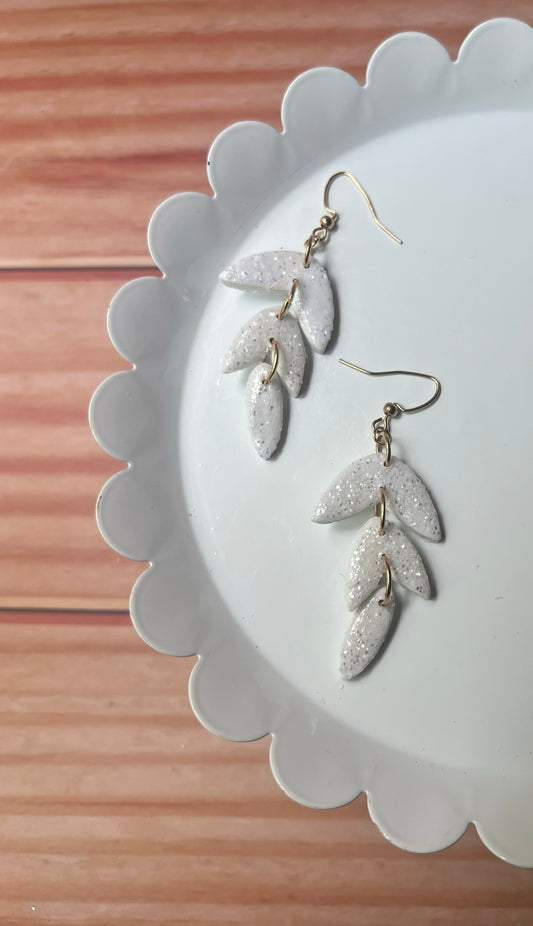 Glitter drop; White