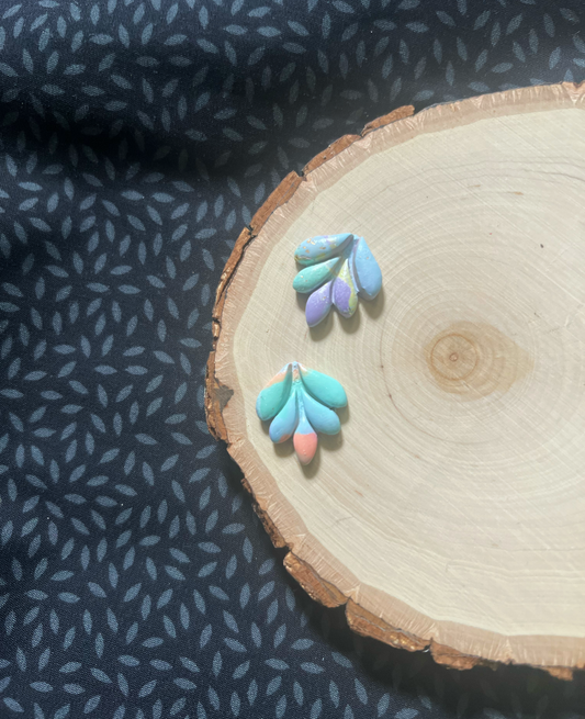 Rainbow Marble Stud 3