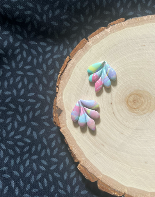 Rainbow Marble Stud 1
